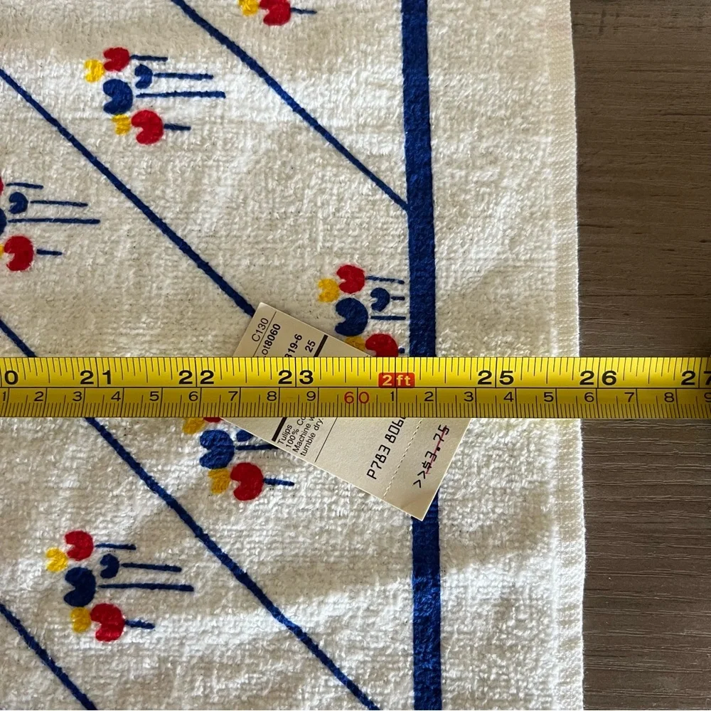Vintage Cecil Saydah Screen Prints Kitchen Hand Towel 1984 Tulips New Old Stock